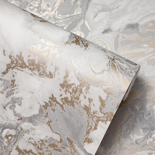 Marble wallpaper gold metallic - gold,
