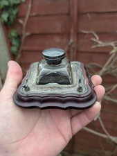 Solid silver mounted glass - mounted,