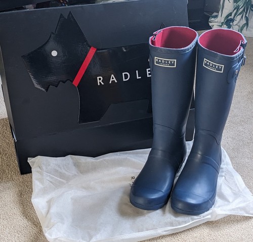 Radley matt navy wellingtons - radley,