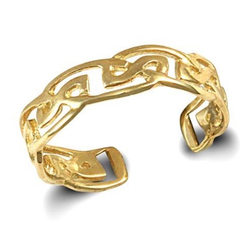 9ct gold toe ring - celtic,