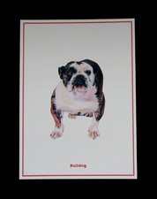 CRAFT BEAUTIFUL  2011  BULLDOG DOG BREED ART CARD  READY FOR FRAMING & HOBBIES