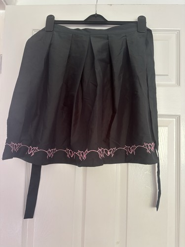 Green apron with pink detail - green,