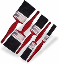 5Pc Paint Brush Set Assorted 0.5"-2.5" Smooth Nylon Bristle for Fence Wood Paint