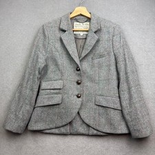 JACK WILLS FOX Tweed Jacket UK 14 Blazer Wool Hacking Parade Check Plaid Tartan