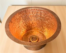 Hammered Copper Bar Sink –