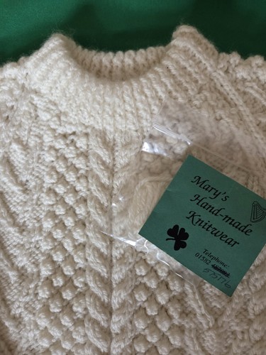 Handknitted childs aran jumper - childs,
