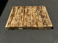 1 sqm Rustic Scorched Wide Pallet Wood Cladding Timber Planks Brand New NO NAILS