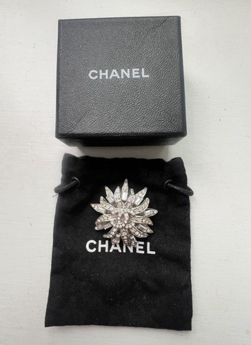 Vintage chanel crystal brooch - crystal,