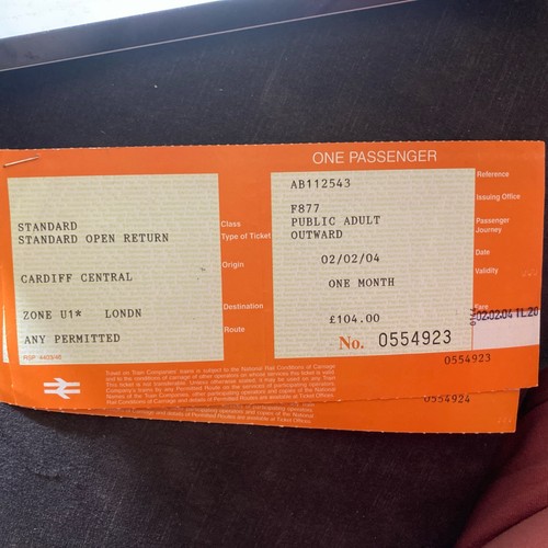 Railway ticket cardiff - ticket,