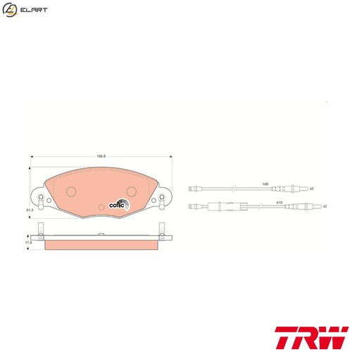 Brake pad set - pad,