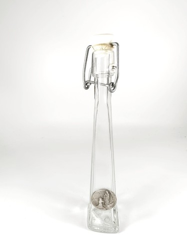 Vintage tall glass holy - , water