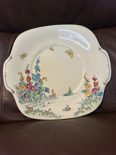 Antique england cake plate - england,