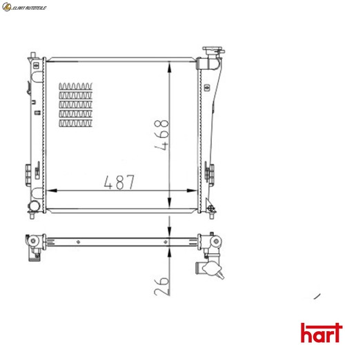 Radiator engine cooling 620 - radiator,