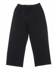 Saloos Womens Black Viscose Blend Jogger Trousers Size M