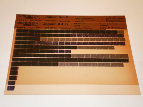 Microfiche spare parts catalog - spare,