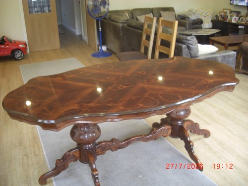 Large oval walnut dining - large,