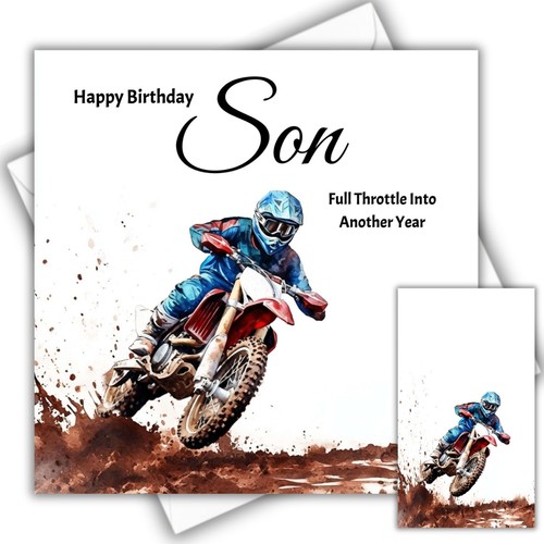 Son birthday card gift tag - son,
