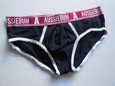 AUSSIEBUM BOLD BLACK A BRIEFS             SM/MED/LG/XLG