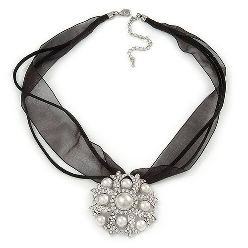 White glass pearl clear - white,