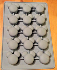 BN New Grey Silicone Disney Mickey Mouse 15 Mould Ice Cube Tray