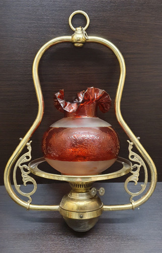 Vintage brass ceiling cerosene - vintage,