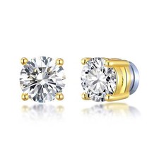 Men's 18k Gold Plated Round