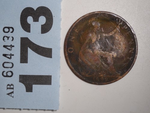 1899 one penny coin - one,