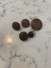Vintage Leather Buttons Set