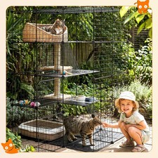 Large Cat Cage 4-Tier Indoor