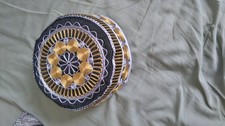 Smooth Kufi 3 tone Semi-stff Round Caps - Turkish Muslim Islamic Hat G condition