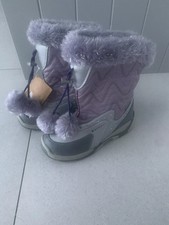 NEW HI TEC OLDER GIRLS OR LADIES FUR TRIM WATER PROOF SNOW BOOTS UK  4/37