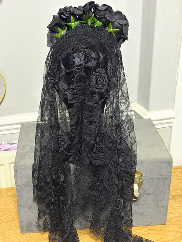 Black lace floor - black,