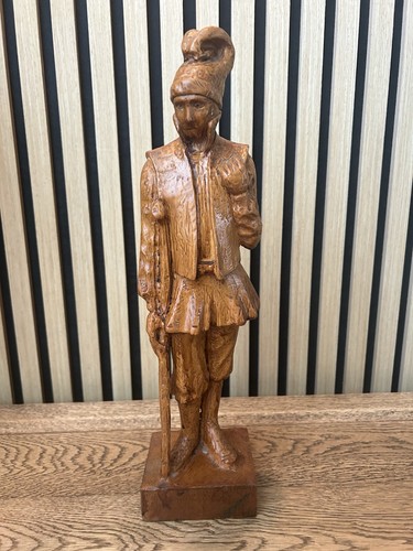 Vintage huge hand carved - hand-carved, wood