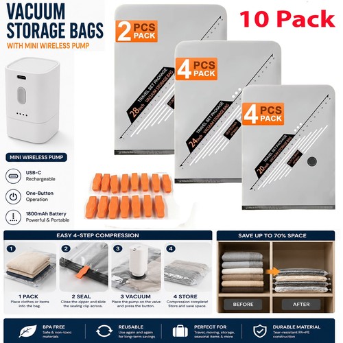 10x vacuum storage bags - vacuum,
