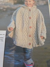  Knitting Pattern Vintage Child Poncho 2-14 Years. Chunky Hand Knitting F27