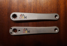 Pair of SRM 182mm long bicycle crank arms