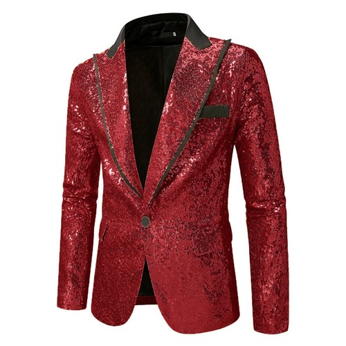 Mens sparkle sequins blazer - sequins,