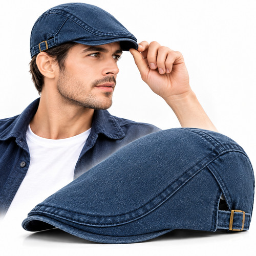 Men flat cap washed - men,