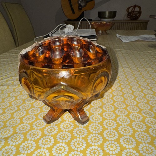 Art deco amber glass - deco,