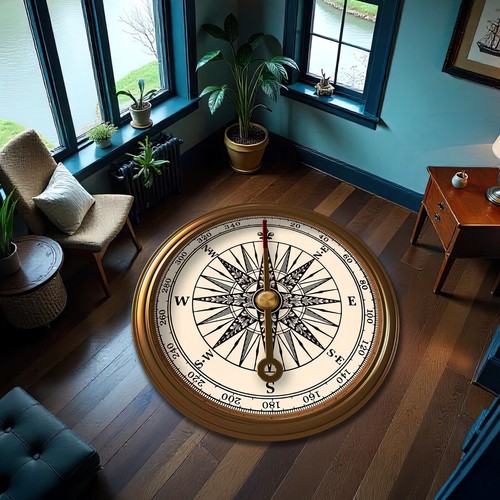 Retro style compass - style,