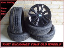 BMW 17" 5 Series F10 F11 6 Series F12 Black 236 Genuine Alloy Wheels & New Tyres