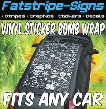 to fit VAUXHALL CORSA B C D STICKER BOMB ROOF WRAP CAR GRAPHICS DECALS STICKERS