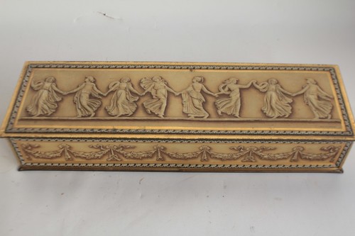 Lithographed tin box biscuits - tin,