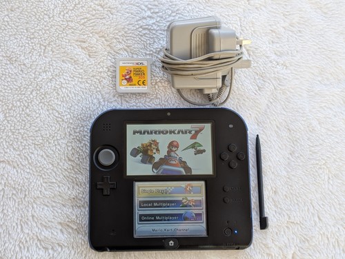 Nintendo 2ds black blue mario - nintendo,
