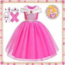 Princess Sleeping Beauty Aurora Costume Girls Elegant Fancy Dress Cosplay Gifts