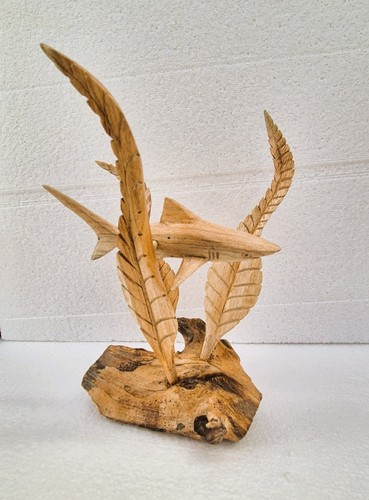 Unusual hand carved shark - carved, on