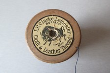 Vintage Spool Dark Blue Coats & I. P. Clarke Buffalo Cloth & Leather Thread