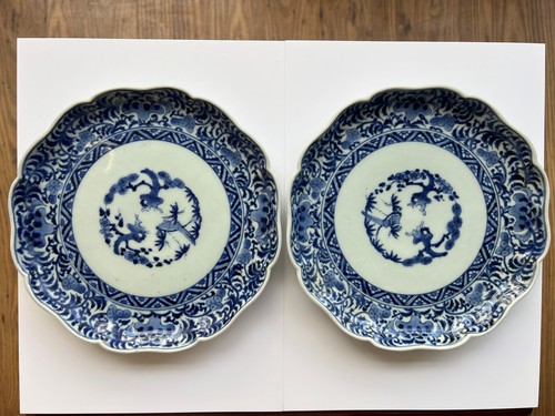 Pair japanese blue - japanese, blue&