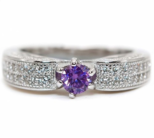 1ct amethyst 925 - , solid