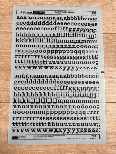 Letraset rub transfer - letraset, on